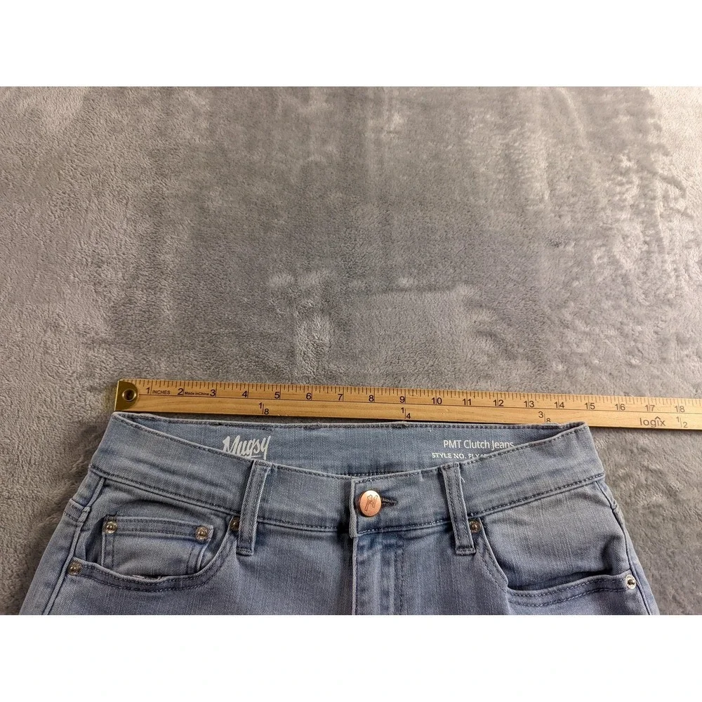 Mugsy Jeans Mens 30x30 Blue PMT Clutch Slim Tapered Stretch Light Wash Denim